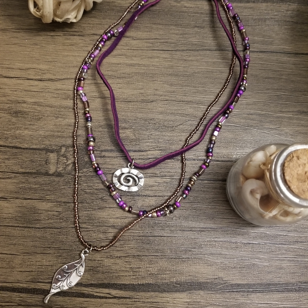 Gorgeous multi-strand beaded necklace